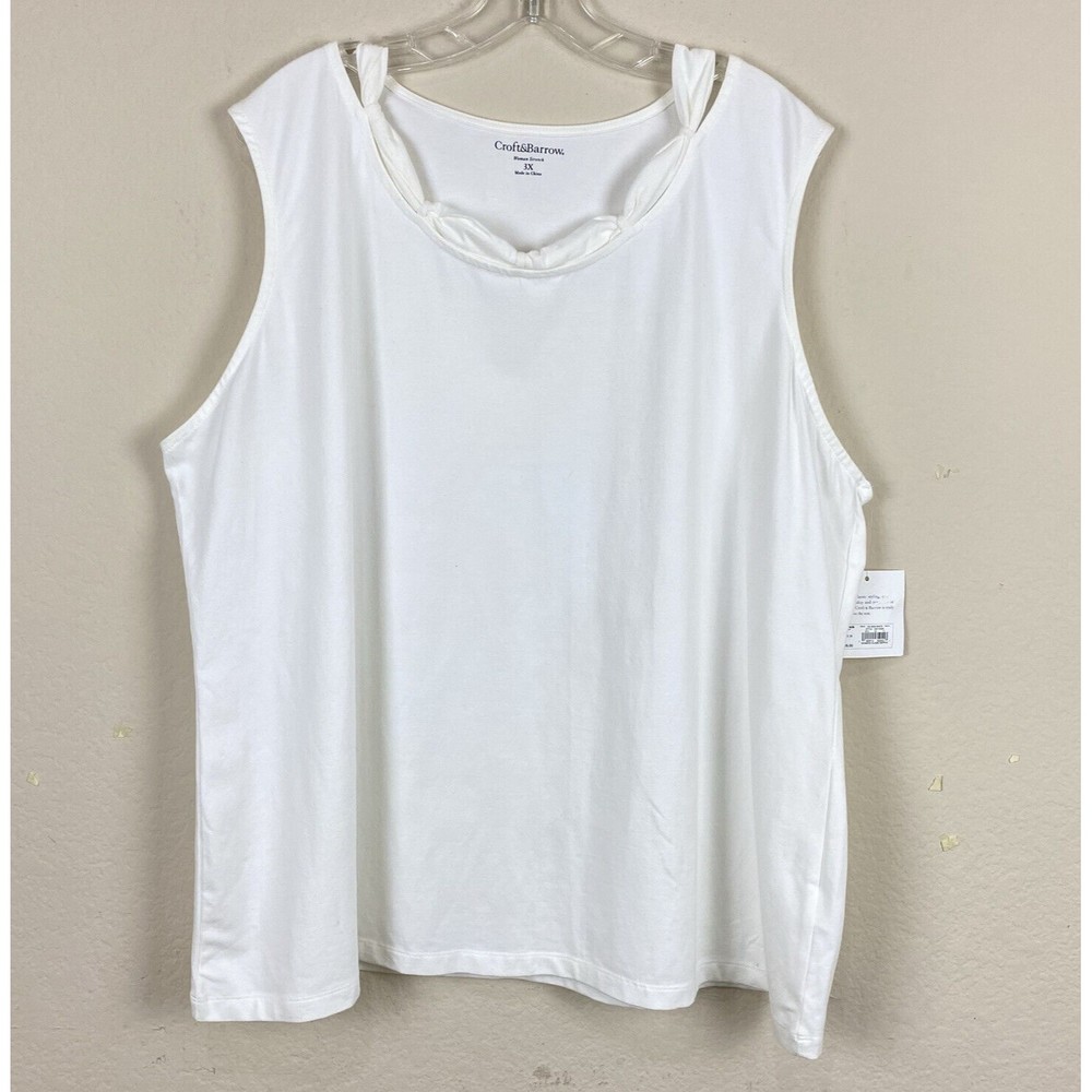 Croft & Barrow Ivory Tank Top Size 3XL  Stretch Pullover